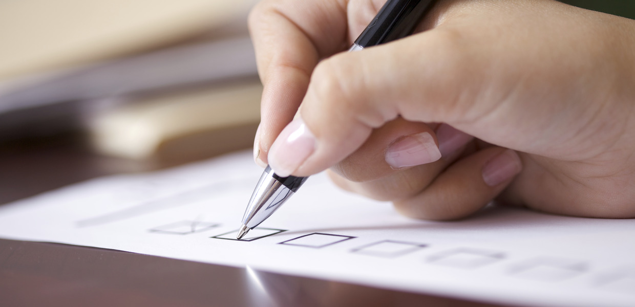 Bearbeitung eines Fragebogens